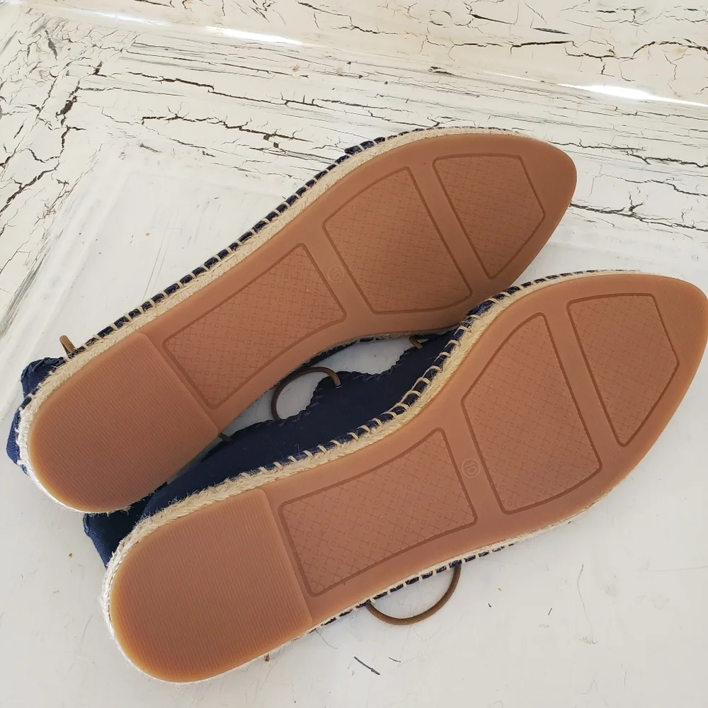 Tory Burch Sanoma Ghillie Espadrilles Slip On Lace Up Summer Shoes Designer